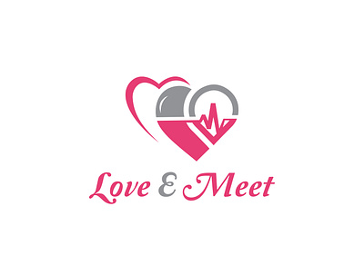 LOVE E MEET brranding design fiverr design fiverr.com graphic design logo love love shape love spae pink love ui unique valentines day