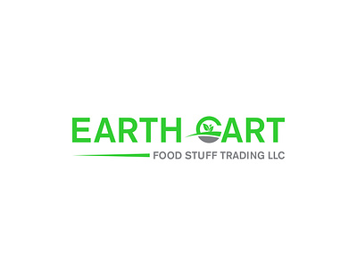 EARTH CART FOOD STUFF TRADING LLC branding design fiverr design fiverr.com fiverrgigs food food stuff green illustration leaf logo design natural rice unique