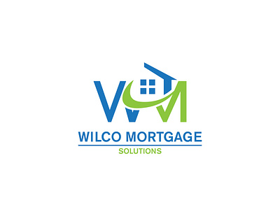 WILCO MORTGAGE SOLUTIONS architecture building clean graphic design house housing logo design minimal modern word logo