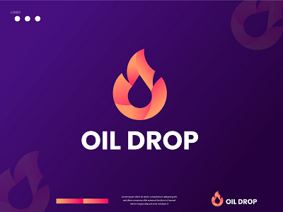 OIL DROP LOGO elegant logo fire logo flat logo design gradient logo logodesign logotype minimal minimalist design minimalistic logo modern design oil logo