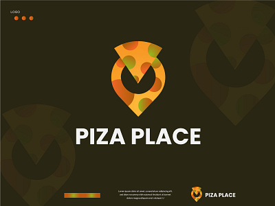 Pizza PLACE LOGO brand identity design flat flat logo icon logo logodesign logotype minimalist minimalist logo minimalistic vector