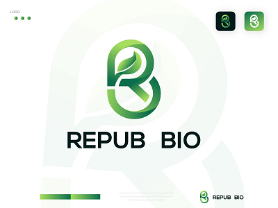 Repub bio | Logo Design app icon branding creative logo eco logo flat flat logo icon logo design logodesign minimalist minimalist logo modern modern logo rb logo