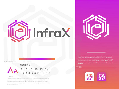 Infrax | Logo design branding business logo creative logo flat logo logo design logo designer minimalist logo modern logo software logo tech design tech logo technology logo