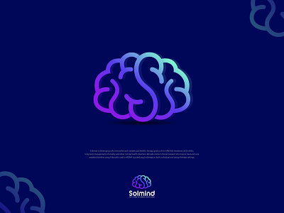 Modern brain logo design