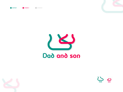 Dad and son branding business clean flat logo branding logo design minimal modern logo showw simple