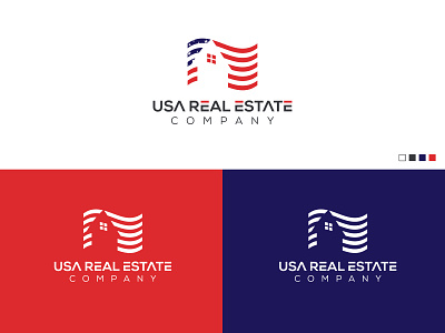 American Real estate company american usa america brand identity branding buy and sell buyer commercial creative flag flat logo graphic design home house logo design logodesign logomark logo mark logotype minimalist logo modern logo nagetive real estate