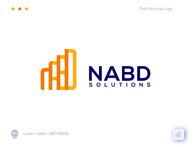 Nabd accountig brand identity consulting finance logo design modern logo network real estate saas startup tech unused
