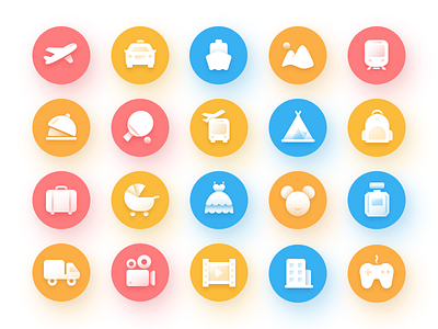 Idea#052 Bus Ticket Icons Collection travel