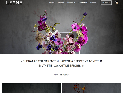 Leone Creations Florales ecommerce ecommerce website elementor elementor pro online shop online store website wordpress wordpress design