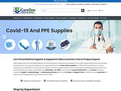 Careonemed ecommerce ecommerce website elementor elementor pro landing page design online shop online store website wordpress wordpress design
