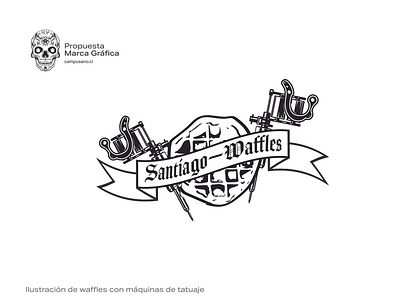 Santiago Waffles 1 brand identity branding illustration logo