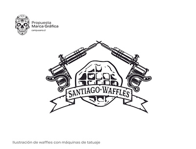 Santiago Waffle 2 brand identity branding illustration logo