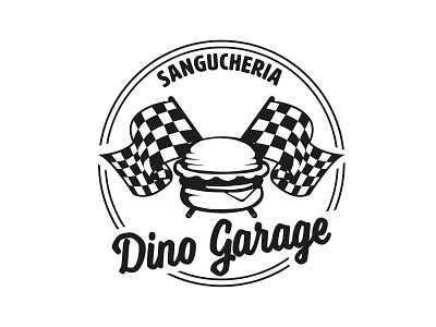 Dino garage 2 brand design brand identity branding cars flat food hamburger illustration logo racing restaurants