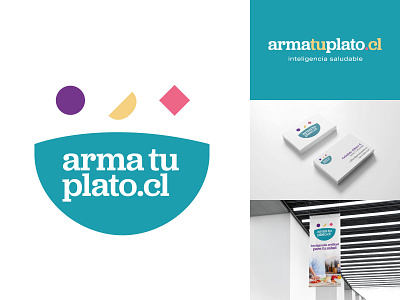 Arma tu Plato artificial intelligence brand design brand identity branding flat food healty helper logo