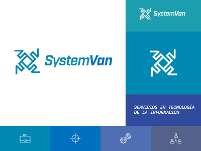 SystemVan logo brand design brand identity branding flat information internet logo sun logo