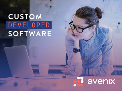 avenix (ad) ad banner blue branding colors custom developed image logo software
