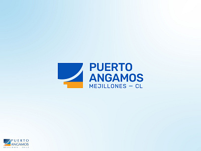 angamos brand brand design brand identity branding chile design flat harbor icon logo portal