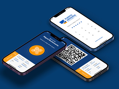 angamos app adobexd app design face id iphone 12 login mobile mobile app mobile design pad qrcode simple app ui user experience userinterface welcome