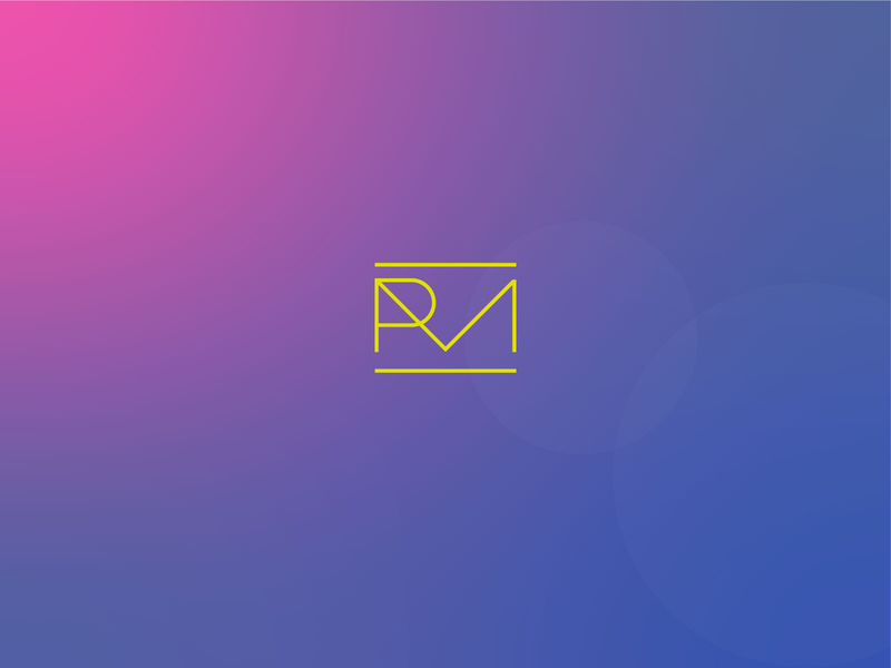 R V M brand identity branding logo