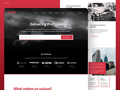 Transportation, Delivery, and Fulfillment Website Design branding creative design graphic design ui webdesign website