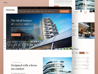 Luxury Apartment Complex Website Design creative webdesign website