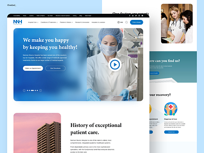 Blue Healthcare/Medical Website Design/Landing Page Design branding creative design ui webdesign website