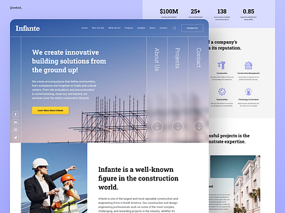Construction Company Website Design branding creative design graphic design ui webdesign website