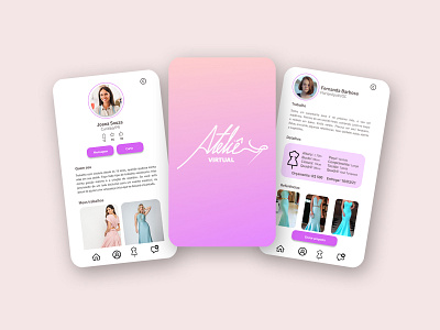 Ateliê Virtual app branding design graphic design illustration illustrator logo typography ui ux web