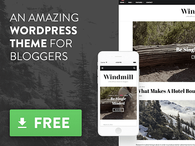 Free WordPress theme for bloggers