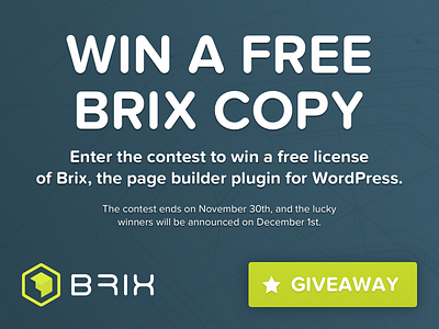 Brix WordPress page builder Giveaway