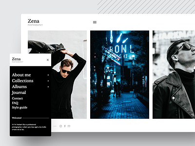 Zena, a minimalistic theme for photographers