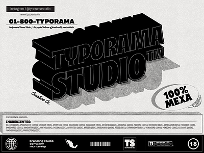 Typorama Studio branding brandinspiration cartoon cartoon illustration creative handlettering handmade illustration instagram letter lettering mexico monterrey news studio type typography vector vintage