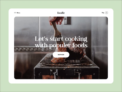 Foodle Web Animation agency animation clean food foodweb homepage interface landing landing page minimal orix project ui uidesign uiux ux web web design webanimation websitedesign
