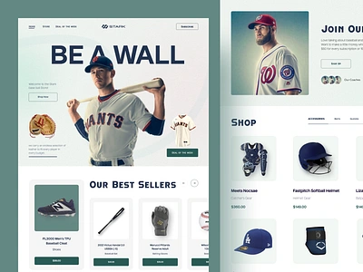 Baseball Store Website baseball baseball kit dribbble2022 e commerce e shop helmet jersey landing landing page online shop online store orix product cart sajon sports sportswear typography web web design webdesign