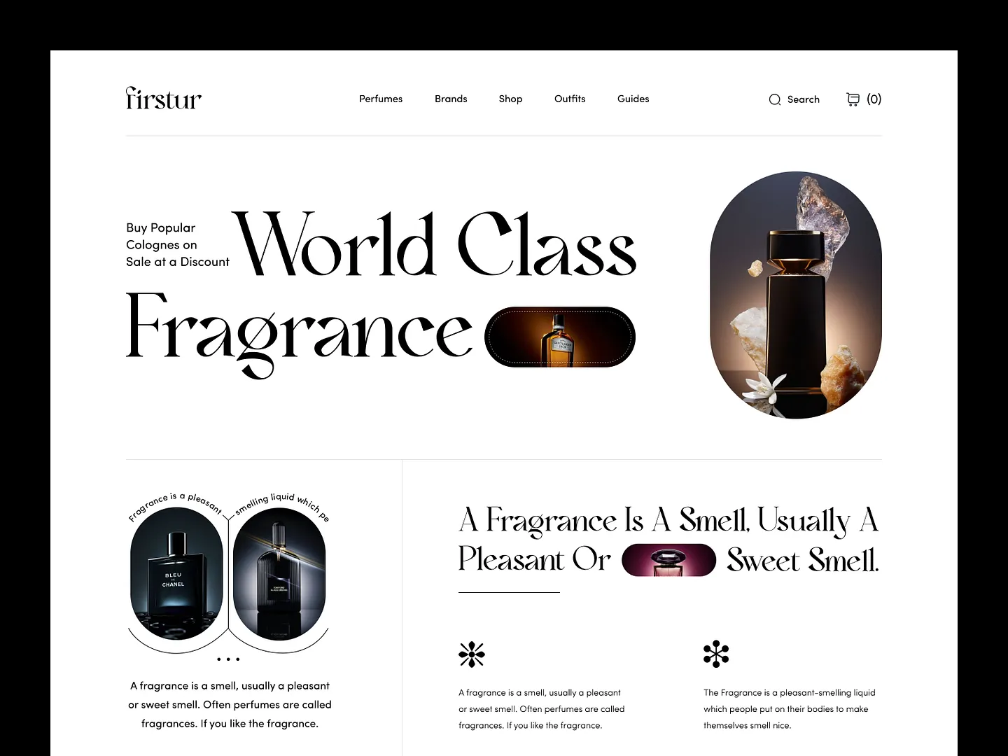 Elegant and User-Friendly Perfume Website Design