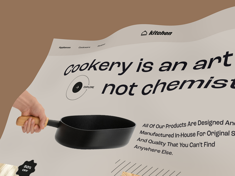 Kitchen Equipment site by Orix Creative on Dribbble