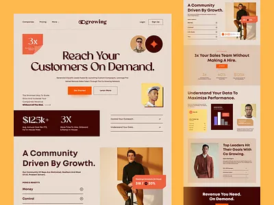 Co Growing Website. colourful creative design dribbble2022 graphic design hiring home page landing page marketing minimal network orix ractro recruitment sajon typography ui web design webdesign website