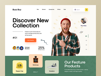 E-commerce Web Header