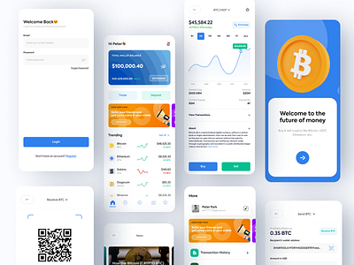 MaXCoin Crypto Wallet App app design graphic design ui ux