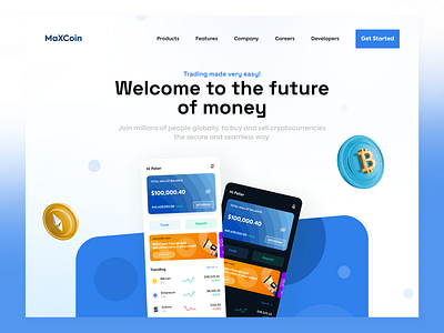 MaXCoin Landing Page Design