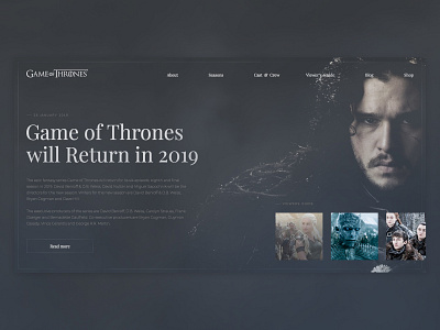 Daily UI Challenge 003 - Landing Page (above the fold) #dailyui daily 100 dailyui dailyui 003 gameofthrones landing page ui uidesign
