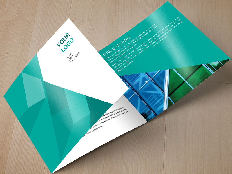 Square Green Geometric Pattern Trifold trifold template sale pattern modern minimal green graphicriver geometric download brochure
