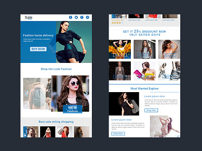 Fashion Sale Email Newsletter e newsletters email email template fashion flat design