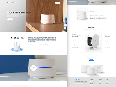 Google Wifi - Landing Page Concept design iphone minimal mobile redesign simple uiux web
