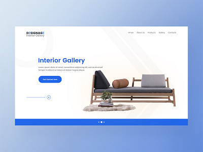 Interior  Landing Page Design Concept