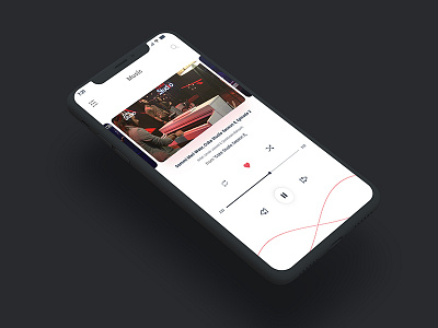 iphone X Music apps app apple beta design iphone minimal mobile redesign simple