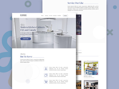 Modern Kitchen Cabinets> Landing Page Concept design iphone minimal mobile redesign simple uiux web
