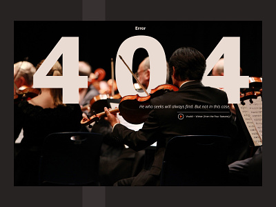 Vivaldi 404 404page design landingpage music opera symphony vivaldi web вебдизайн сайт