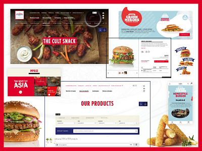 SALOMON FOODWORLD design flat food images interface lifestyle online responsive design ui webdesign website