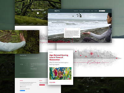 Sounds of Nature design flat images interface online photo ui web webdesign website